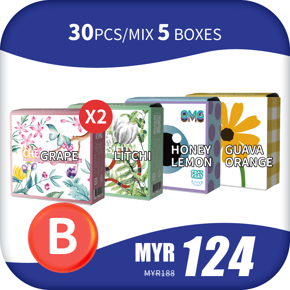 CheersJelly Low-Calorie Konjac Jelly 【Merdeka Day B】30pcs/Mix 5 boxes