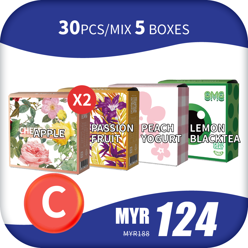 CheersJelly Low-Calorie Konjac Jelly 【Merdeka Day C】30pcs/Mix 5 boxes