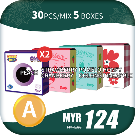 CheersJelly Low-Calorie Konjac Jelly 【Selamat Hari Raya A】30pcs/Mix 5 boxes