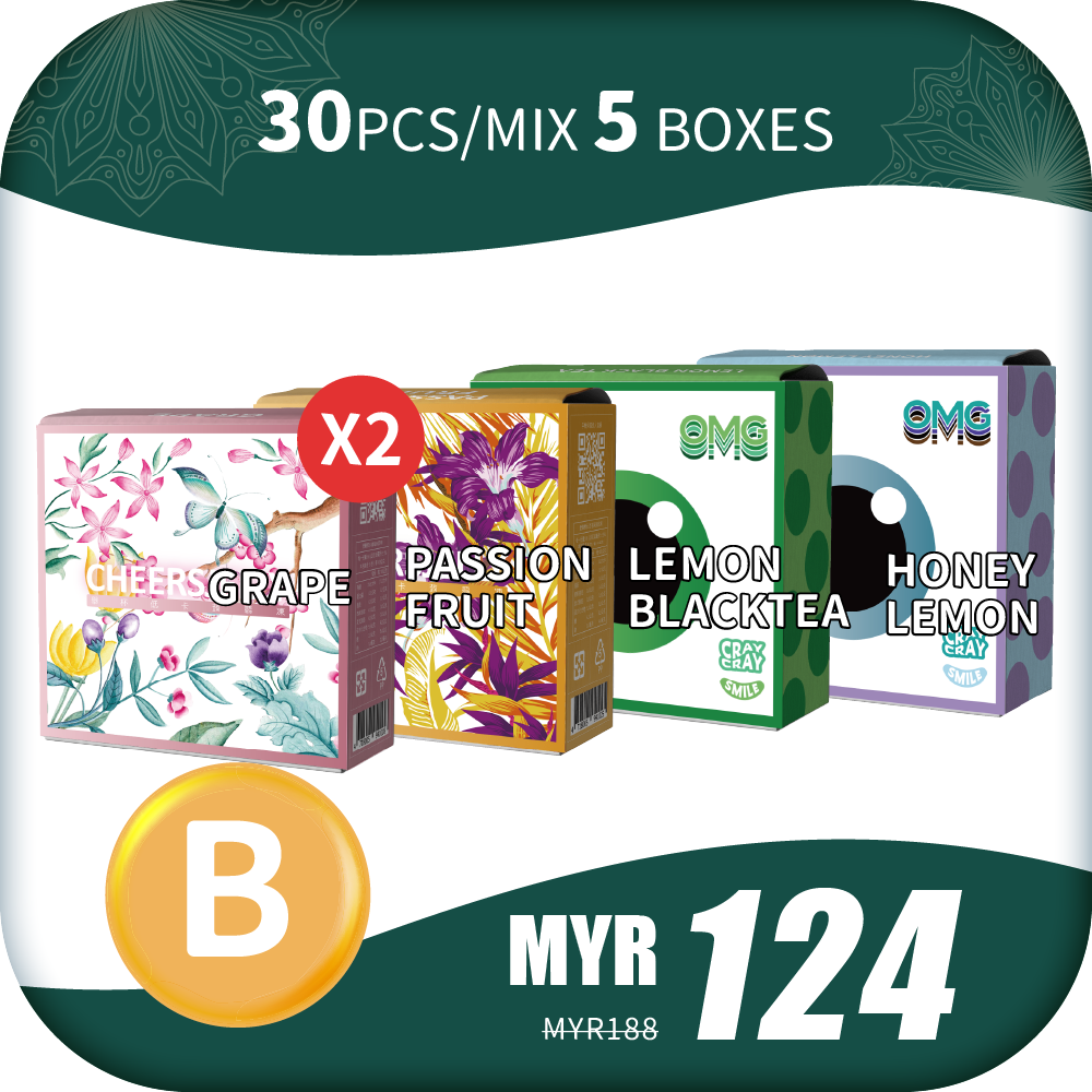 CheersJelly Low-Calorie Konjac Jelly 【Selamat Hari Raya B】30pcs/Mix 5 boxes