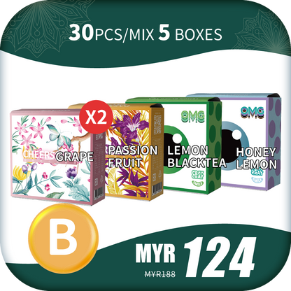 CheersJelly Low-Calorie Konjac Jelly 【Selamat Hari Raya B】30pcs/Mix 5 boxes