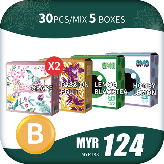 CheersJelly Low-Calorie Konjac Jelly 【Selamat Hari Raya B】30pcs/Mix 5 boxes