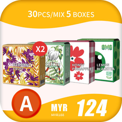 CheersJelly Low-Calorie Konjac Jelly 【Mid-Year Sales A】30pcs/Mix 5 boxes