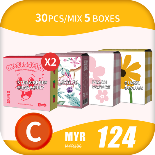  ★预购★CheersJelly举杯低卡蒟蒻冻【Mid-Year Sales  C】30根/综合5盒