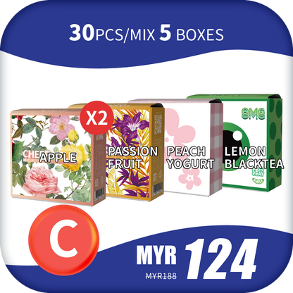 CheersJelly Low-Calorie Konjac Jelly 【Merdeka Day C】30pcs/Mix 5 boxes