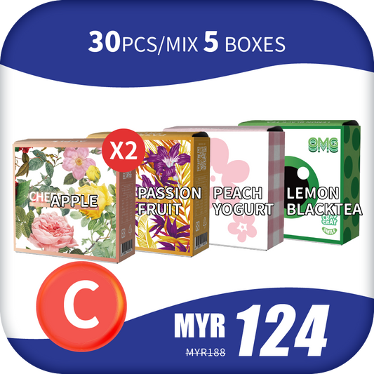 CheersJelly Low-Calorie Konjac Jelly 【Merdeka Day C】30pcs/Mix 5 boxes