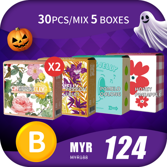 CheersJelly Low-Calorie Konjac Jelly 【Halloween Extravaganza B】30pcs/Mix 5 boxes