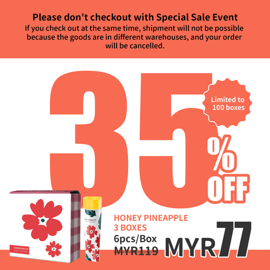 CheersJelly Low-Calorie Konjac Jelly【Honey Pineapple  3 boxes】