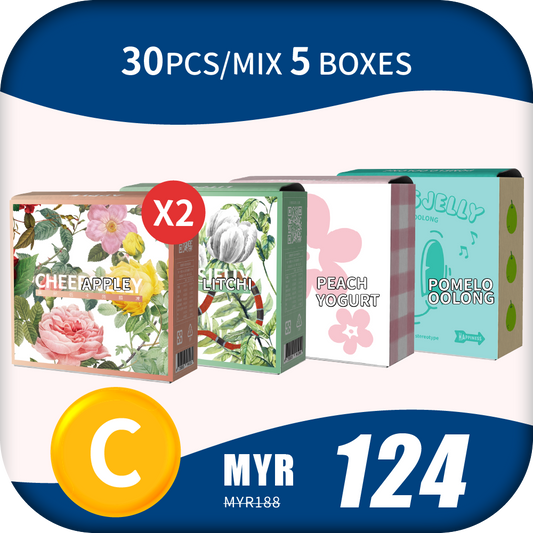  ★预购★CheersJelly举杯低卡蒟蒻冻【中秋組合  C】30根/综合5盒