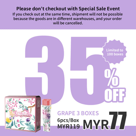 CheersJelly Low-Calorie Konjac Jelly【Grape 3 boxes】