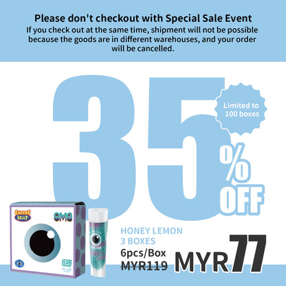 CheersJelly Low-Calorie Konjac Jelly【Honey Lemon 3 boxes】