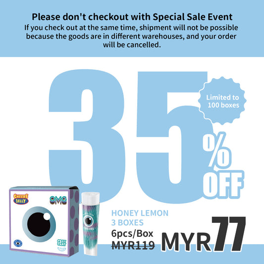CheersJelly Low-Calorie Konjac Jelly【Honey Lemon 3 boxes】